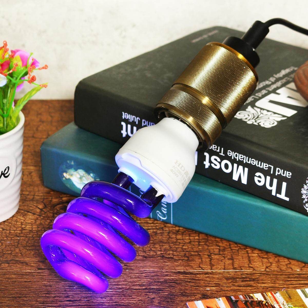 E27 40W UV Fluorescent Blacklight Light Bulb Lamp CFL Bright # AC 220V AC220V Screw