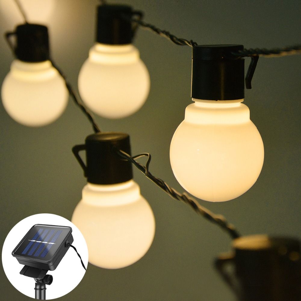 Solar Rechargeable 10 20 Leds Globe Ball Bulbs Outdoor Led