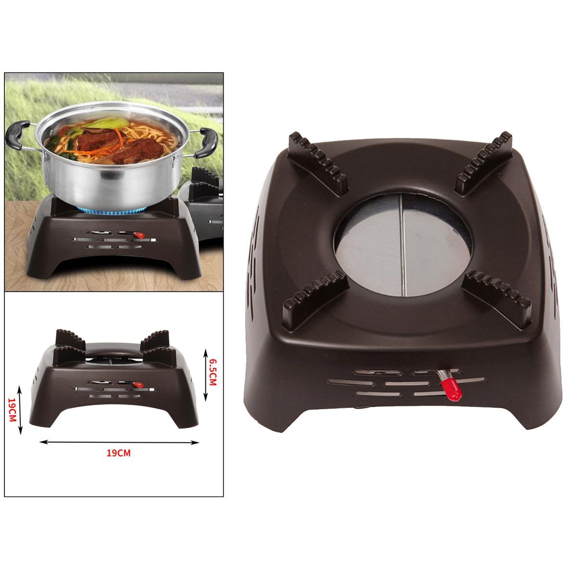 Portable Camping Stainless Steel Alcohol Stoves Backpacking Brown