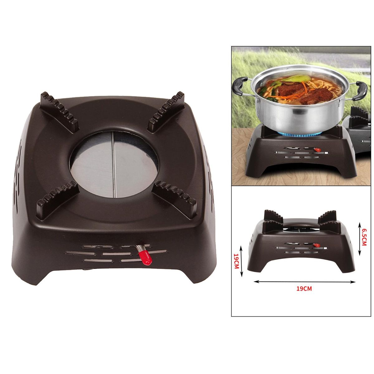 Portable Camping Stainless Steel Alcohol Stoves Backpacking Brown