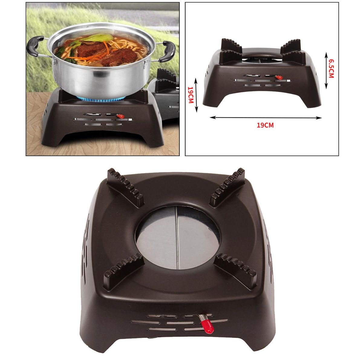 Portable Camping Stainless Steel Alcohol Stoves Backpacking Brown
