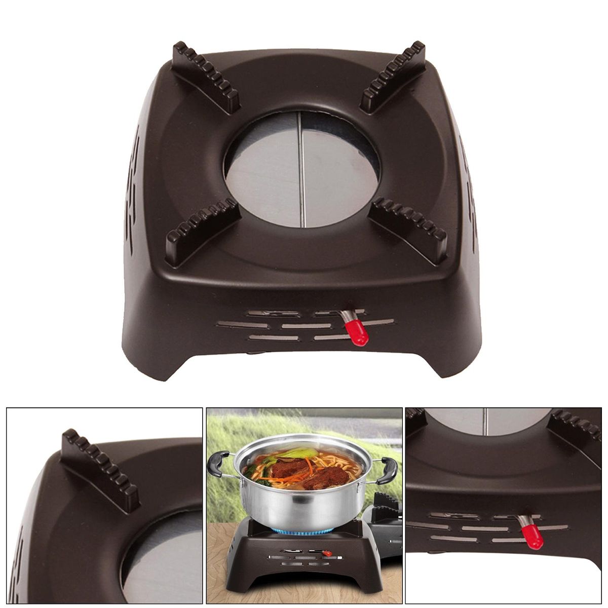 Portable Camping Stainless Steel Alcohol Stoves Backpacking Brown