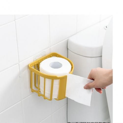 Stick-on Toilet Tissue Paper Holder (Best On Tiles)
