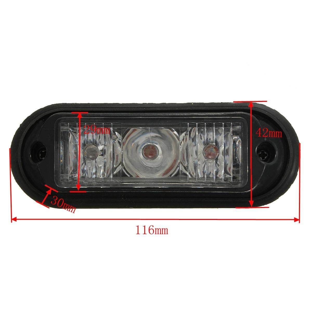 Amber Strobe Flashing LED Lights Recovery Truck Breakdown Lorry Lamps (Pair)