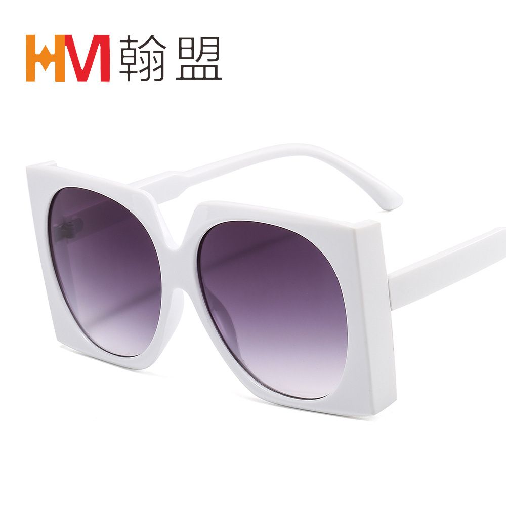 Acrylic Big Frame Sunglasses-White