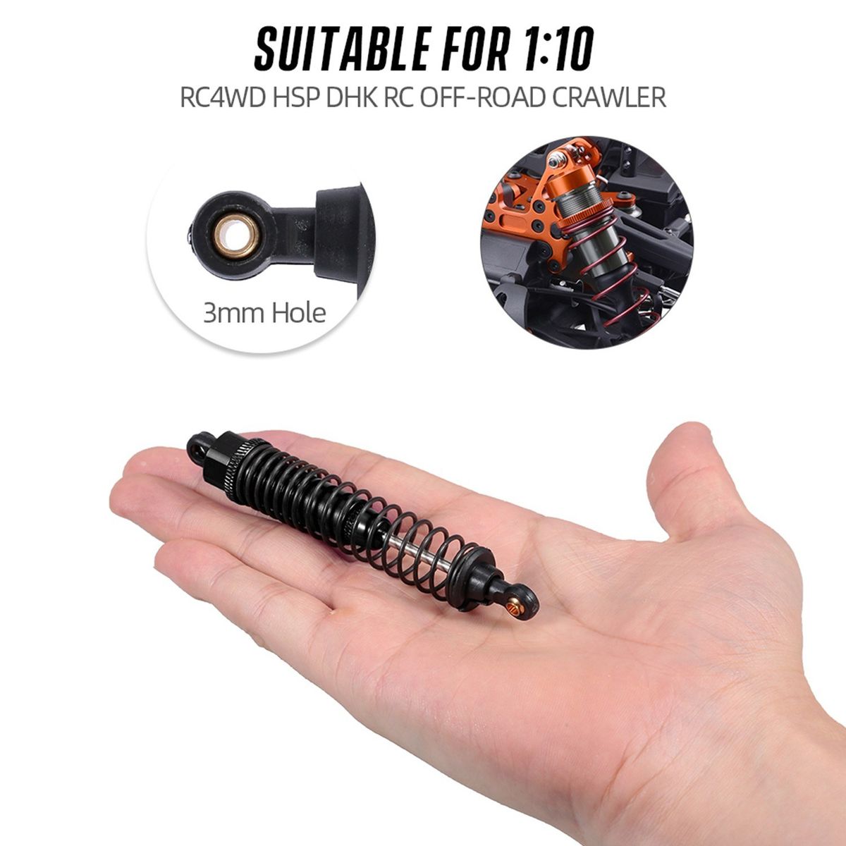 2pcs Shock Absorber Damper 90mm RC Car Parts For 1:10 JLB