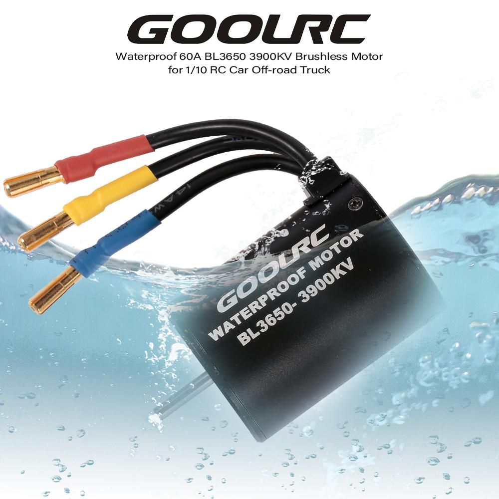 GOOLRC Waterproof BL3650 3900KV Brushless Motor with 60A ESC for 1/10 RC Car Off-road Truck