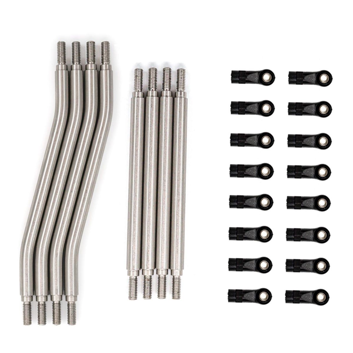 Stainless Steel Link Rod Plastic End 6MM Replacement for AXIAL Capra 1.9 UTB AXI03004 Car