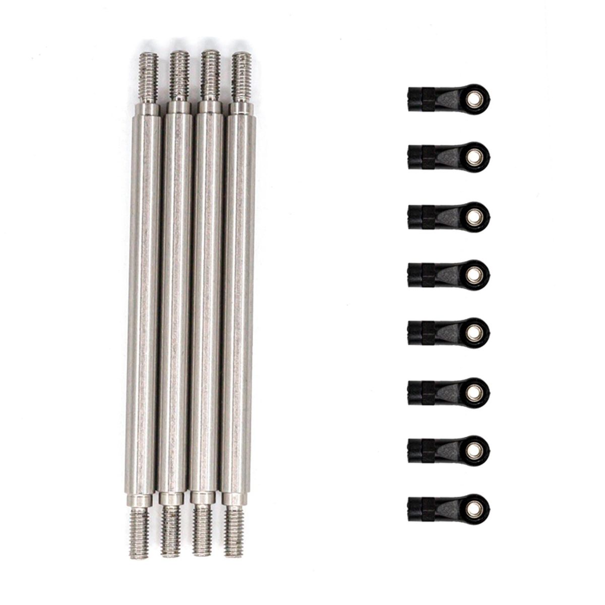 Stainless Steel Link Rod Plastic End 6MM Replacement for AXIAL Capra 1.9 UTB AXI03004 Car