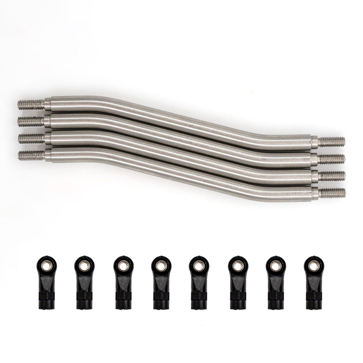 Stainless Steel Link Rod Plastic End 6MM Replacement for AXIAL Capra 1.9 UTB AXI03004 Car