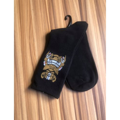 Black Brown Luxury Cotton Socks