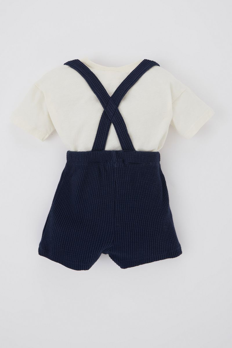 2 Piece BabyBoy Casual Regular Fit Knitted Set - Ecru