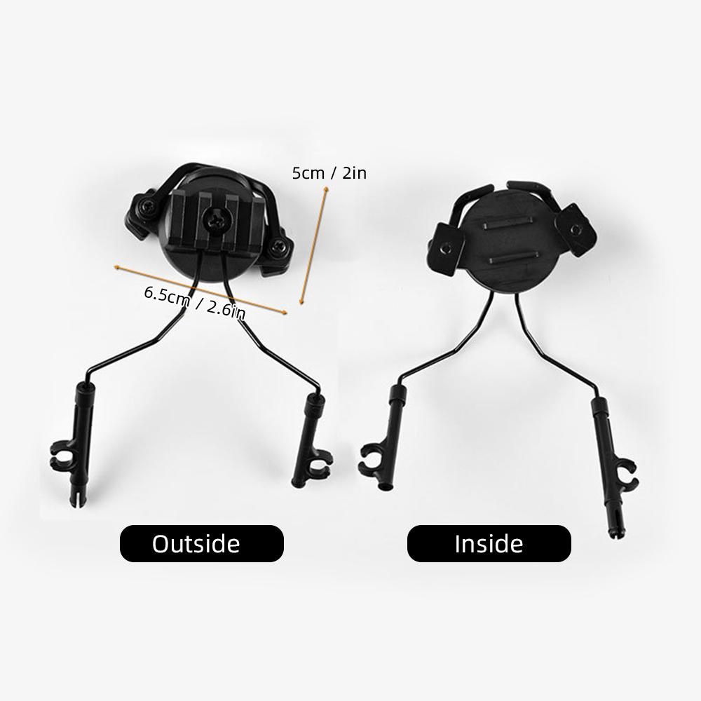 Helmet Headset Rail Adapter Headset Bracket Headphone Mount Stand Support for 19-21mm Helmet Rail