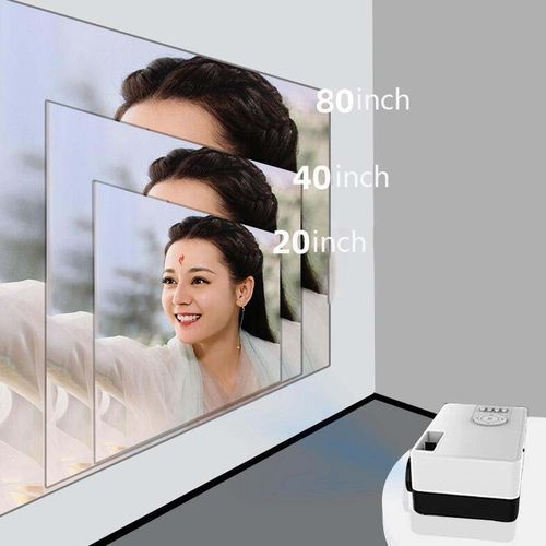 S261/J16 Home Mini HD 1080P Portable LED Projector, Support TF Card / AV / U Disk, Plug Specification:US Plug(Pink White)