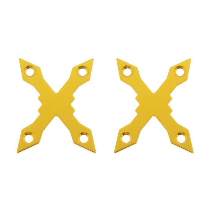 2pcs Aluminum Alloy Anti Collapse Skateboard Longboard Deck Gold