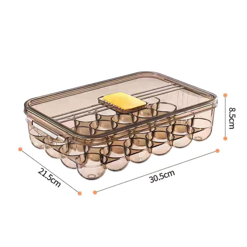 Kitchen Large Capacity Egg Storage Box Refrigerator Plastic