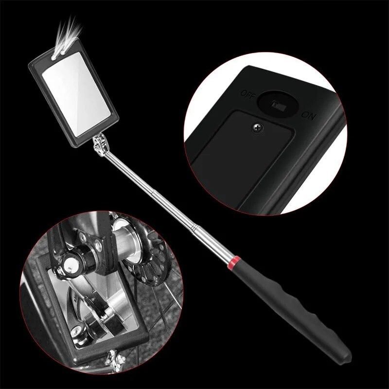HHO-5PCS Magnetic Telescoping Pick-Up Tool Kit with 20Lb/1.5Lb Pick Up Rod, Round/Square 360 Swivel Adjustable Inspection Mirror