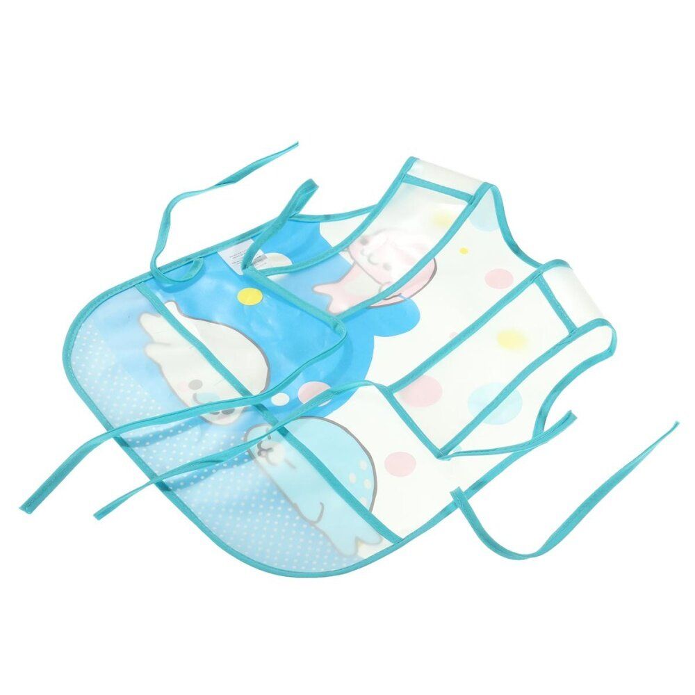 Kids Childs Arts Craft Apron Baby Bib Messy Play Waterproof (blue) Blue