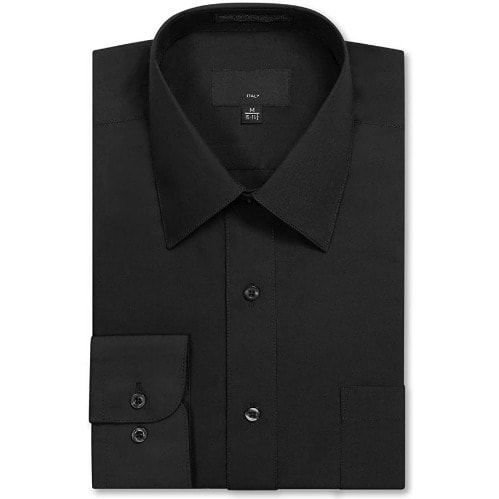 Men's Formal Dress Shirt  - Black