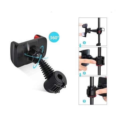 20mm Pole Mount Phone Holder For Ring Light Tripod