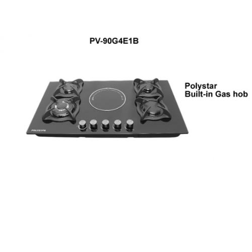 Inbuilt Hob Glass Gas Cooker 4 Gas Burner + 1 Hot Plate-pv-90g4e1b