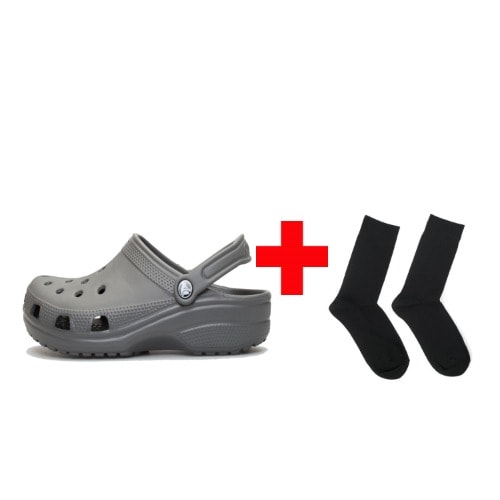 Croc  - Ash With Socks - Black