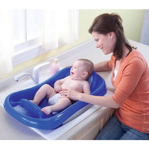 The First Years Sure Comfort Newborn To Toddler Baby Bath Tub - Blue