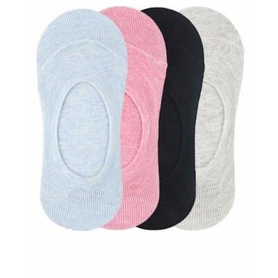 Invisible Socks - 4 Pairs - Multicolour