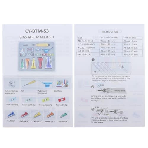 Diy Complete Set Bias Tape Maker Set