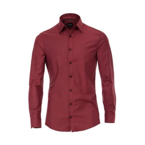 Men's Formal Dress Shirt  - Wine Red