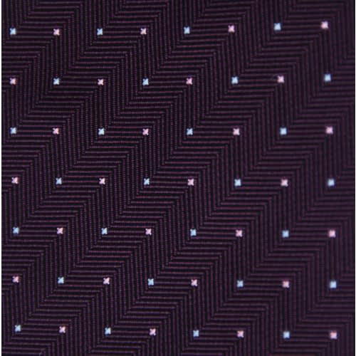 Polka Dots Burgundy Silk Tie