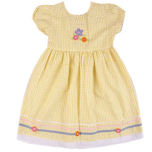 Yellow Seersucker Dress