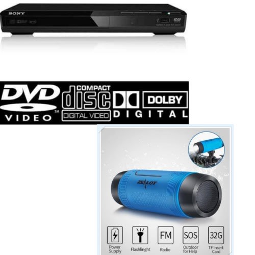 Sony DVD Player With Zealot Bluetooth Speaker