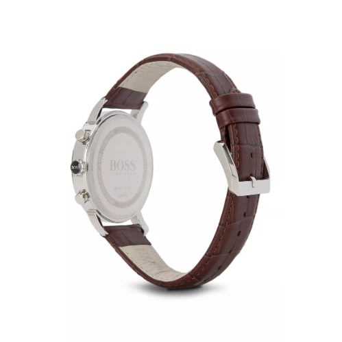 Chronograph White Dial Leather Men's Watch 1512871 - Brown