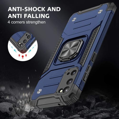 5G Case Hard Rubber Bumper With 360 Rotation Ring For Samsung Galaxy S20 Fe