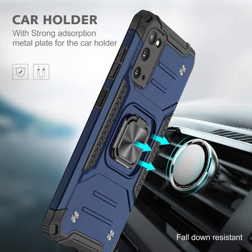 5G Case Hard Rubber Bumper With 360 Rotation Ring For Samsung Galaxy S20 Fe