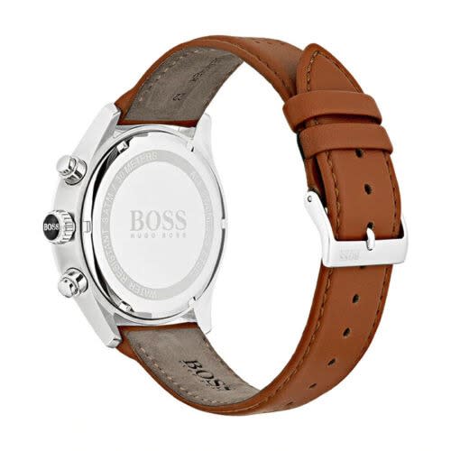 Chronograph Perforated Leather Watch 1513118 - Brown
