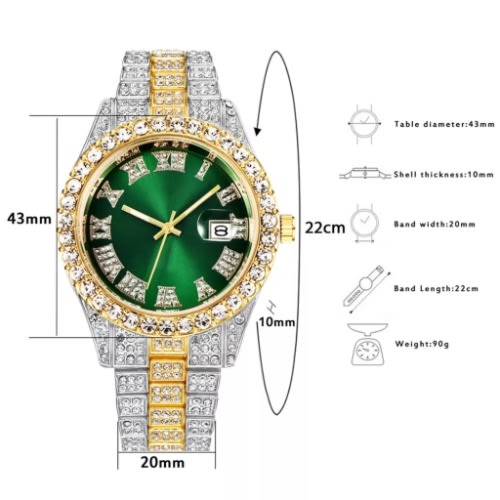 Men's Wristwatch - Green Face