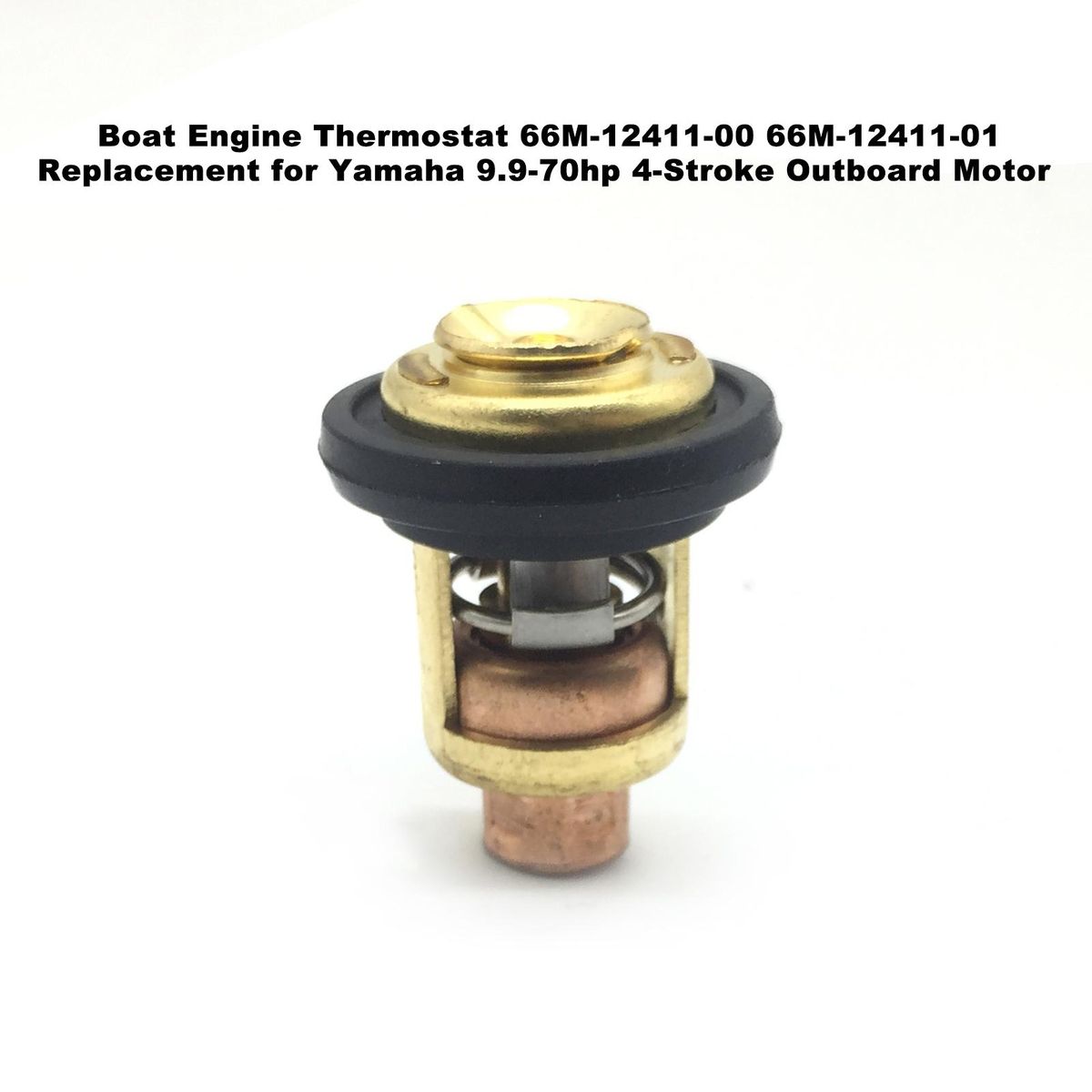 Boat Engine Thermostat 66M-12411-00 66M-12411-01 Replacement for Yamaha 9.9-70hp 4-Stroke Outboard Motor