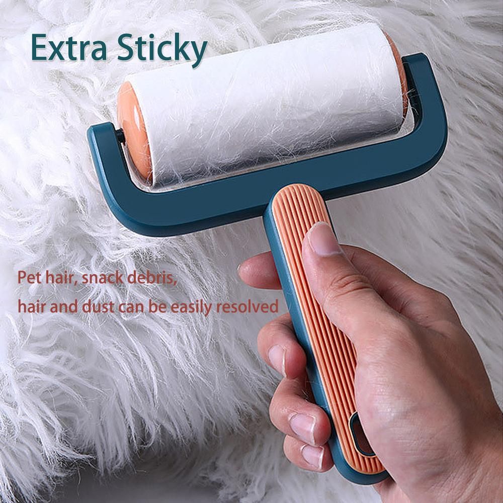 Reusable Sticky Lint Roller, Portable Pet Hair Sticky Roll Dust Hair Pet Fur Remover Cloth Sofa Curtain Bedsheet Cleaner