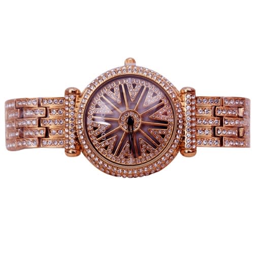 Lookworld Ice Stone Gold Wrist Watch For Ladies