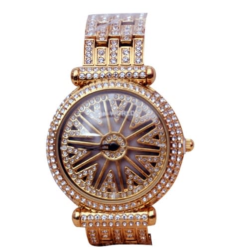Lookworld Ice Stone Gold Wrist Watch For Ladies