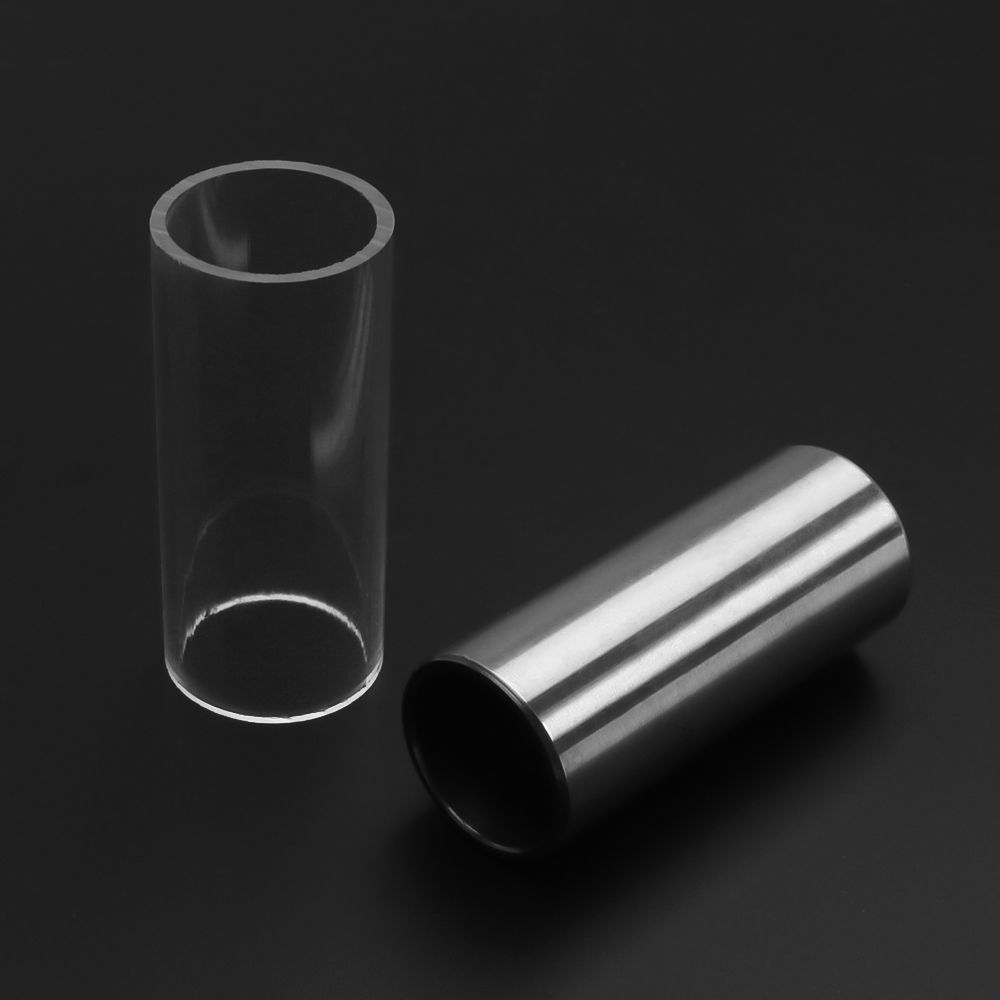 2pcs Guitar Finger Slide Kit With Glass Slide Stainless