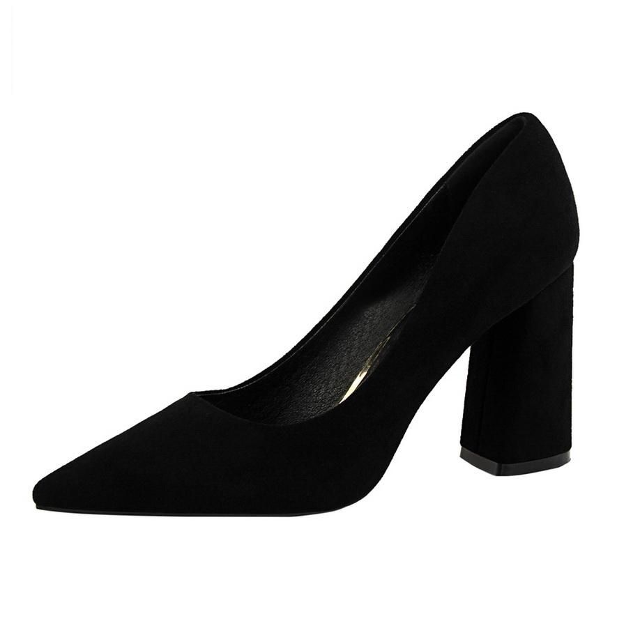 High-Heeled Shoes Thin Heels Woman Pumps Suede Women Shoes Pointed Toe High Heels Closed Toe Ladies