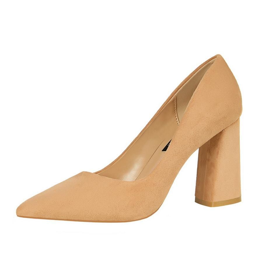 High-Heeled Shoes Thin Heels Woman Pumps Suede Women Shoes Pointed Toe High Heels Closed Toe Ladies