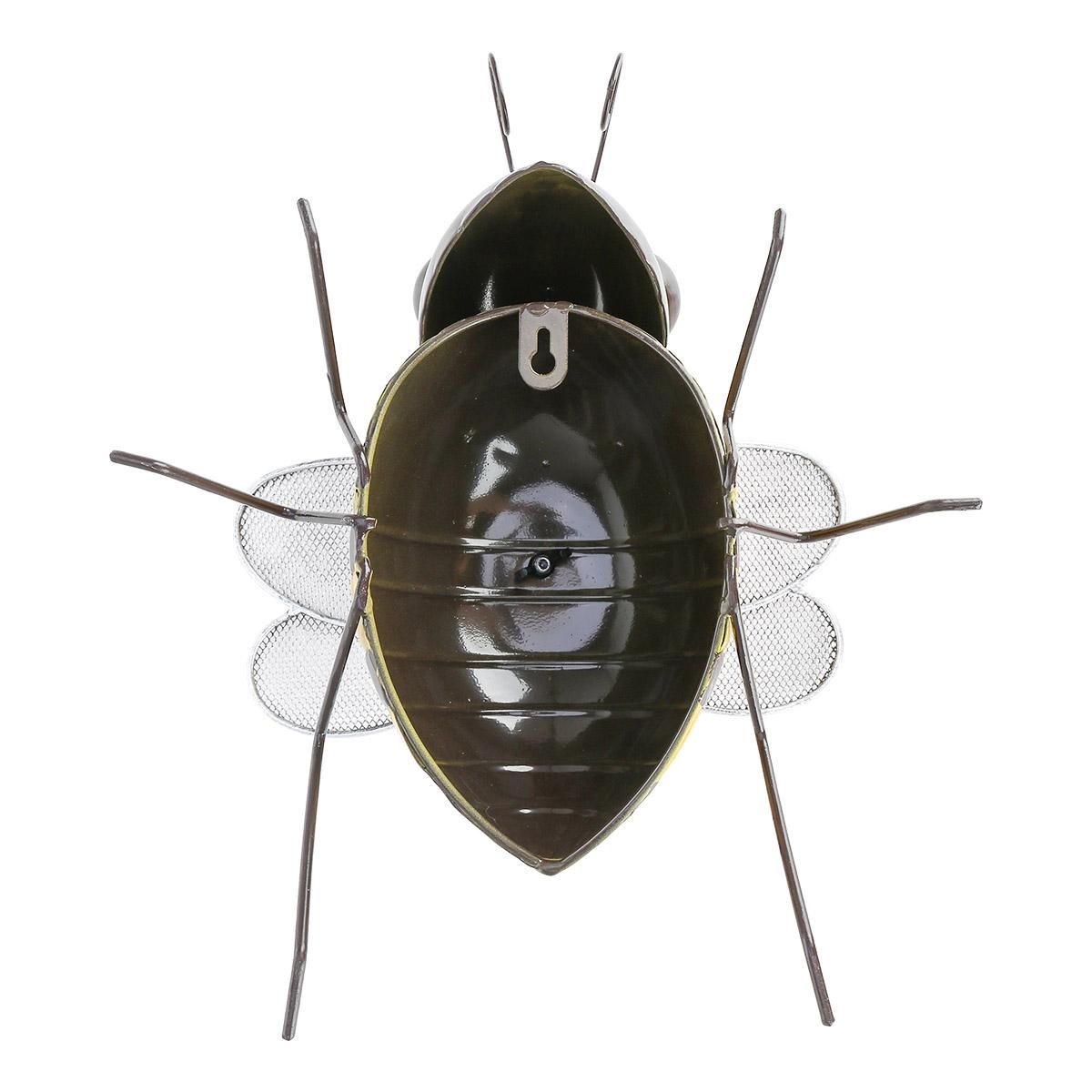 Tooarts Bee Wall Decoration Iron Cartoon Bee Fun Decoration Handicraft Detachable Wings Garden or Children's Room Decor Natural Farmhouse Style