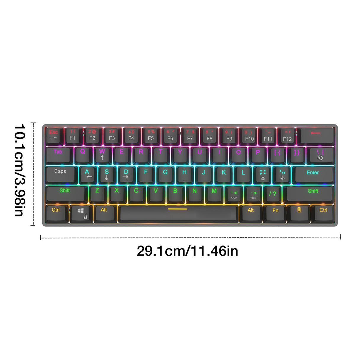 Ck61 61 Key Mechanical Keyboard Usb Wired Led Backlit Axis