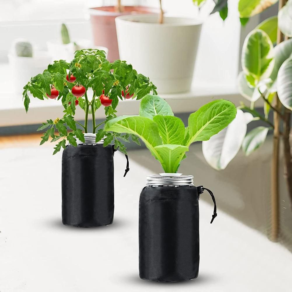 12Pcs Blackout SleevesWide Mouth Jar Grow Cover Hydroponic Container Sheathfor Keep Light Out