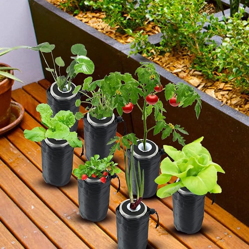 12Pcs Blackout SleevesWide Mouth Jar Grow Cover Hydroponic Container Sheathfor Keep Light Out
