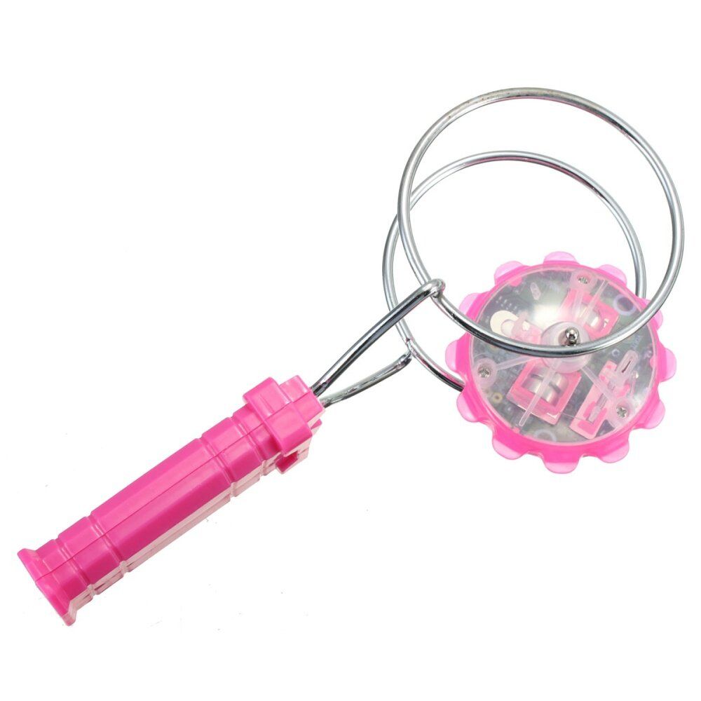 Flashing Light Up Gyro Wheel Magnetic Kinetic Wheel Science Kids Children Toy